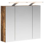 vidaXL Kúpeľňová zrkadlová skrinka Dymová dub 60 x 14,5 x 50 cm – Obrázok 2
