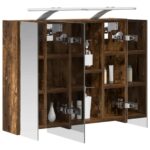 vidaXL Kúpeľňová zrkadlová skrinka Dymová dub 60 x 14,5 x 50 cm – Obrázok 3