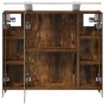vidaXL Kúpeľňová zrkadlová skrinka Dymová dub 60 x 14,5 x 50 cm – Obrázok 7