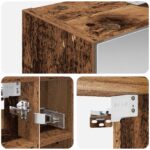 vidaXL Kúpeľňová zrkadlová skrinka Staré drevo 60 x 14,5 x 50 cm – Obrázok 10
