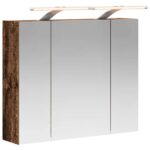 vidaXL Kúpeľňová zrkadlová skrinka Staré drevo 60 x 14,5 x 50 cm – Obrázok 2