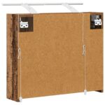 vidaXL Kúpeľňová zrkadlová skrinka Staré drevo 60 x 14,5 x 50 cm – Obrázok 9