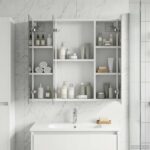 vidaXL Kúpeľňová zrkadlová skrinka Biela 70 x 14,5 x 70 cm – Obrázok 4