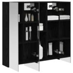 vidaXL Kúpeľňová zrkadlová skrinka Čierny dub 70 x 14,5 x 70 cm – Obrázok 3
