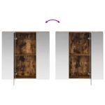 vidaXL Kúpeľňová zrkadlová skrinka Dymová dub 70 x 14,5 x 70 cm – Obrázok 10