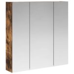 vidaXL Kúpeľňová zrkadlová skrinka Dymová dub 70 x 14,5 x 70 cm – Obrázok 2