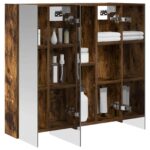 vidaXL Kúpeľňová zrkadlová skrinka Dymová dub 70 x 14,5 x 70 cm – Obrázok 3