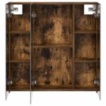 vidaXL Kúpeľňová zrkadlová skrinka Dymová dub 70 x 14,5 x 70 cm – Obrázok 6