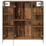 vidaXL Kúpeľňová zrkadlová skrinka Staré drevo 70 x 14,5 x 70 cm – Obrázok 6