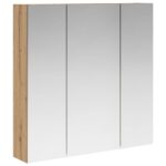 vidaXL Kúpeľňová zrkadlová skrinka Remeselnícky dub 70 x 14,5 x 70 cm – Obrázok 2