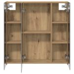 vidaXL Kúpeľňová zrkadlová skrinka Remeselnícky dub 70 x 14,5 x 70 cm – Obrázok 6