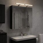 vidaXL Kúpeľňová zrkadlová skrinka Čierny dub 70 x 14,5 x 70 cm – Obrázok 4