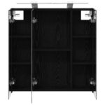 vidaXL Kúpeľňová zrkadlová skrinka Čierny dub 70 x 14,5 x 70 cm – Obrázok 7