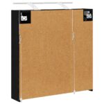 vidaXL Kúpeľňová zrkadlová skrinka Čierny dub 70 x 14,5 x 70 cm – Obrázok 9