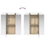 vidaXL Kúpeľňová zrkadlová skrinka Sonoma dub 70 x 14,5 x 70 cm – Obrázok 12
