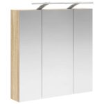 vidaXL Kúpeľňová zrkadlová skrinka Sonoma dub 70 x 14,5 x 70 cm – Obrázok 5