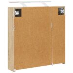 vidaXL Kúpeľňová zrkadlová skrinka Sonoma dub 70 x 14,5 x 70 cm – Obrázok 9