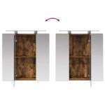 vidaXL Kúpeľňová zrkadlová skrinka Dymová dub 70 x 14,5 x 70 cm – Obrázok 12