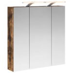 vidaXL Kúpeľňová zrkadlová skrinka Dymová dub 70 x 14,5 x 70 cm – Obrázok 2