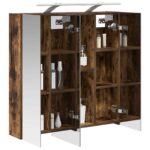 vidaXL Kúpeľňová zrkadlová skrinka Dymová dub 70 x 14,5 x 70 cm – Obrázok 3