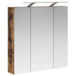 vidaXL Kúpeľňová zrkadlová skrinka Dymová dub 70 x 14,5 x 70 cm – Obrázok 5