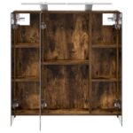 vidaXL Kúpeľňová zrkadlová skrinka Dymová dub 70 x 14,5 x 70 cm – Obrázok 7