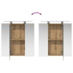 vidaXL Kúpeľňová zrkadlová skrinka Remeselnícky dub 70 x 14,5 x 70 cm – Obrázok 12