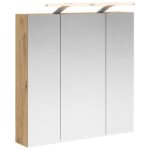 vidaXL Kúpeľňová zrkadlová skrinka Remeselnícky dub 70 x 14,5 x 70 cm – Obrázok 2
