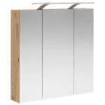 vidaXL Kúpeľňová zrkadlová skrinka Remeselnícky dub 70 x 14,5 x 70 cm – Obrázok 5