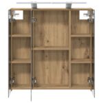 vidaXL Kúpeľňová zrkadlová skrinka Remeselnícky dub 70 x 14,5 x 70 cm – Obrázok 7