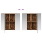 vidaXL Kúpeľňová zrkadlová skrinka Staré drevo 80 x 14.5 x 70 cm – Obrázok 10