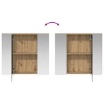 vidaXL Kúpeľňová zrkadlová skrinka Remeselnícky dub 80 x 14.5 x 70 cm – Obrázok 10