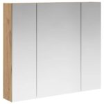 vidaXL Kúpeľňová zrkadlová skrinka Remeselnícky dub 80 x 14.5 x 70 cm – Obrázok 2