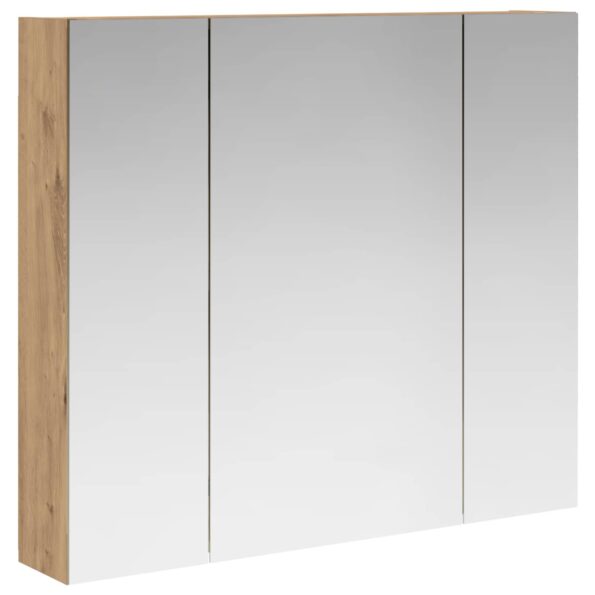 vidaXL Kúpeľňová zrkadlová skrinka Remeselnícky dub 80 x 14.5 x 70 cm – Obrázok 2