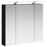 vidaXL Kúpeľňová zrkadlová skrinka Čierny dub 80 x 14.5 x 70 cm – Obrázok 2