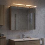vidaXL Kúpeľňová zrkadlová skrinka Sonoma dub 80 x 14.5 x 70 cm – Obrázok 4