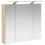 vidaXL Kúpeľňová zrkadlová skrinka Sonoma dub 80 x 14.5 x 70 cm – Obrázok 5