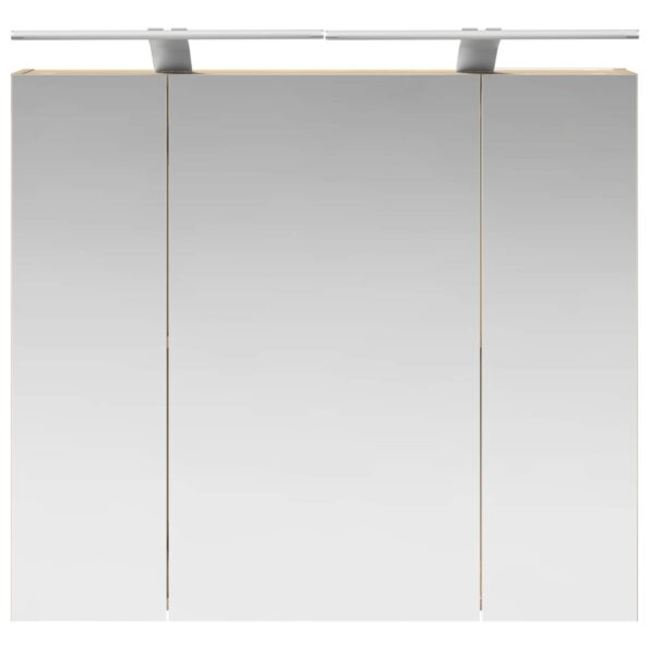 vidaXL Kúpeľňová zrkadlová skrinka Sonoma dub 80 x 14.5 x 70 cm – Obrázok 6