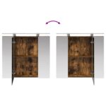vidaXL Kúpeľňová zrkadlová skrinka Dymová dub 80 x 14.5 x 70 cm – Obrázok 12