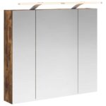 vidaXL Kúpeľňová zrkadlová skrinka Dymová dub 80 x 14.5 x 70 cm – Obrázok 2