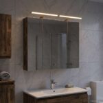 vidaXL Kúpeľňová zrkadlová skrinka Dymová dub 80 x 14.5 x 70 cm – Obrázok 4
