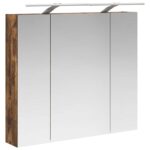 vidaXL Kúpeľňová zrkadlová skrinka Dymová dub 80 x 14.5 x 70 cm – Obrázok 5
