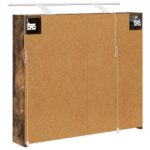 vidaXL Kúpeľňová zrkadlová skrinka Dymová dub 80 x 14.5 x 70 cm – Obrázok 9