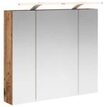vidaXL Kúpeľňová zrkadlová skrinka Staré drevo 80 x 14.5 x 70 cm – Obrázok 2