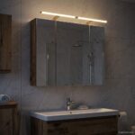 vidaXL Kúpeľňová zrkadlová skrinka Staré drevo 80 x 14.5 x 70 cm – Obrázok 4