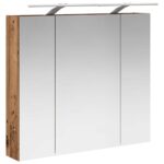 vidaXL Kúpeľňová zrkadlová skrinka Staré drevo 80 x 14.5 x 70 cm – Obrázok 5