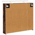 vidaXL Kúpeľňová zrkadlová skrinka Staré drevo 80 x 14.5 x 70 cm – Obrázok 9