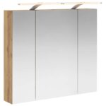 vidaXL Kúpeľňová zrkadlová skrinka Remeselnícky dub 80 x 14.5 x 70 cm – Obrázok 2