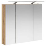 vidaXL Kúpeľňová zrkadlová skrinka Remeselnícky dub 80 x 14.5 x 70 cm – Obrázok 5
