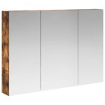 vidaXL Kúpeľňová zrkadlová skrinka Dymová dub 100 x 14,5 x 70 cm – Obrázok 2